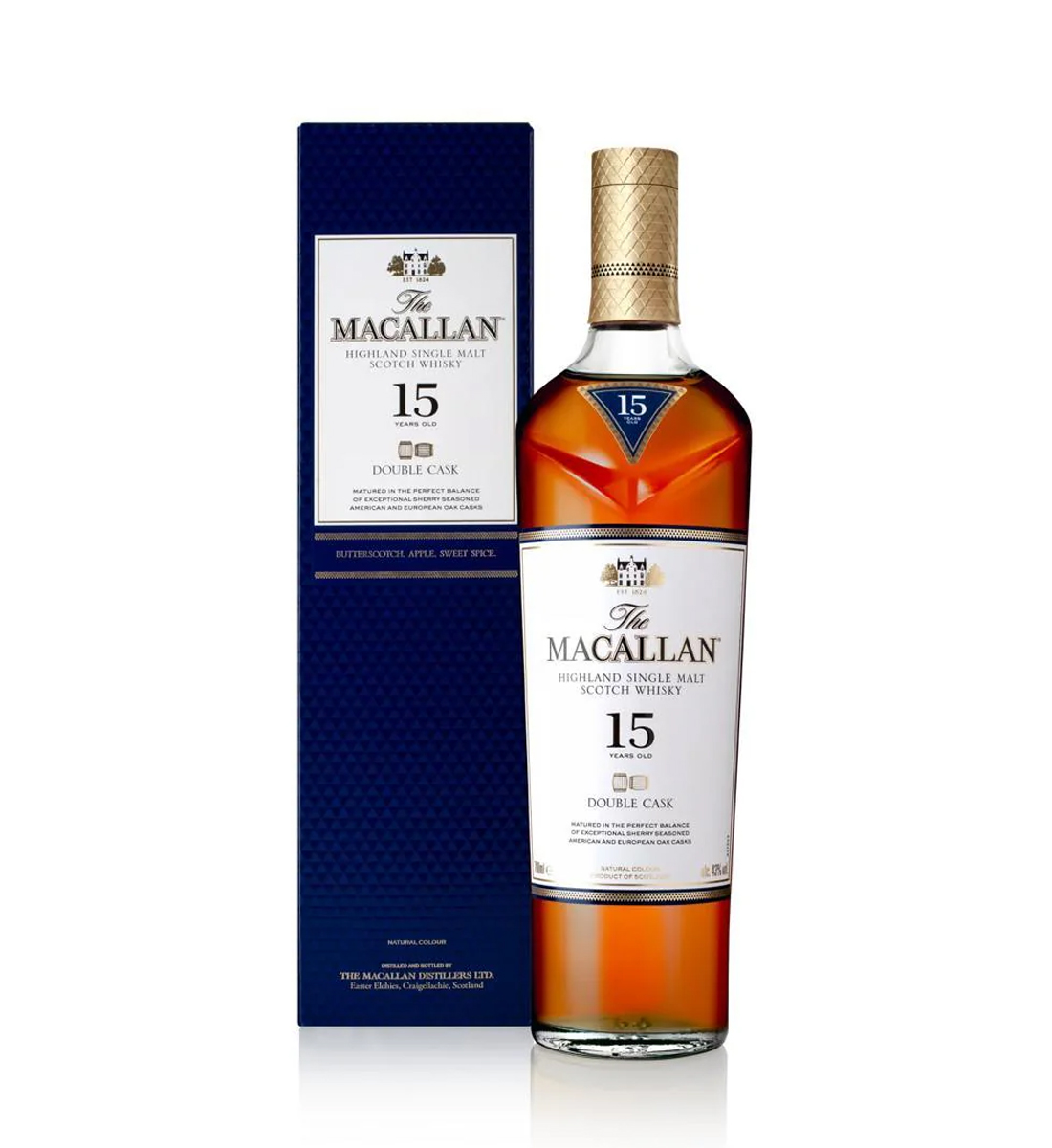 The Macallan 15 ani Double Cask Highland Single Malt Scotch Whisky 0.7L